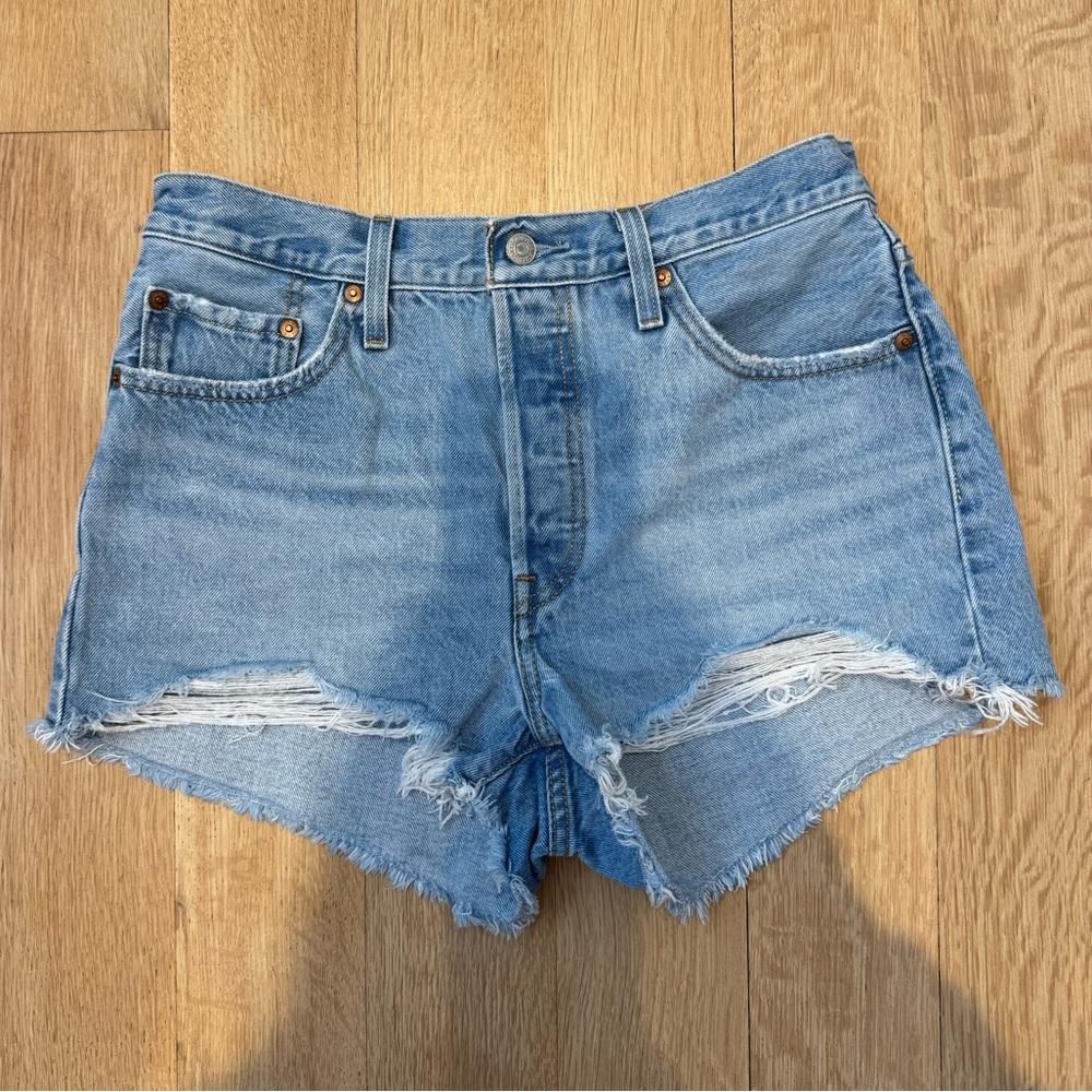 Levi's 501 Original Distressed Denim Shorts